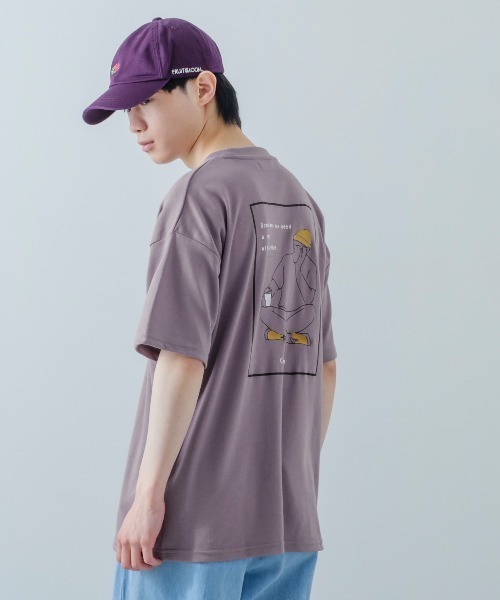 improves(インプローブス)の「イラスト バックプリント&刺しゅう 半袖Tシャツ(Tシャツ/カットソー・メンズ・ホワイト系その他/レッド/ラベンダー/グリーン/スミクロ/ホワイト・LARGE/MEDIUM)」の14枚目の写真