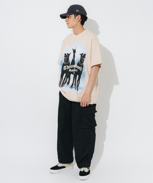 Ressaca(レサーカ)の「DOG ロゴプリントオーバーサイズ半袖犬Tシャツ(Tシャツ/カットソー・メンズ・ブラック/ベージュ・M/L/XL)」の11枚目の写真