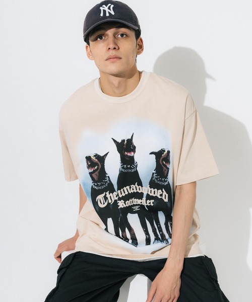 Ressaca(レサーカ)の「DOG ロゴプリントオーバーサイズ半袖犬Tシャツ(Tシャツ/カットソー・メンズ・ブラック/ベージュ・M/L/XL)」の10枚目の写真