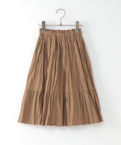 ikka（イッカ）の「【キッズ】ワッシャー加工ティアードスカート（120~160cm）（スカート・キッズ・ベージュ/ピンク・120/130/140/150/160）」の2枚目の写真