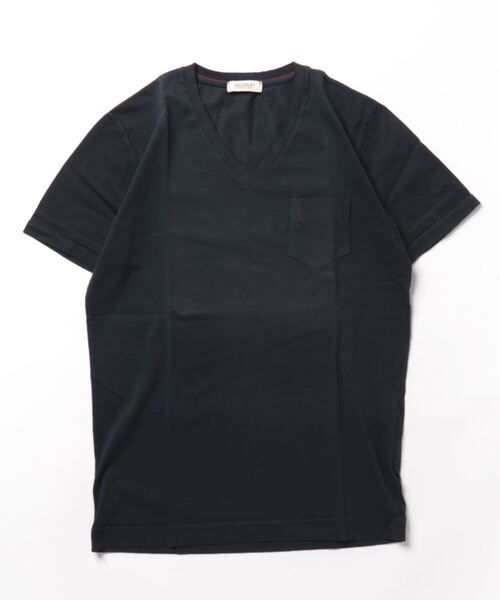 CROSSLEY(クロスリー)の「【CROSSLEY】 MADE IN ITALY Vネック Tシャツ(Tシャツ/カットソー・メンズ・ホワイト/ホワイト系その他/ネイビー/ピンク/ブラック系その他/ネイビー系1/ブラック・1/3/2)」の6枚目の写真