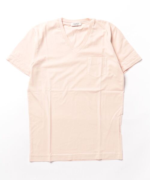 CROSSLEY(クロスリー)の「【CROSSLEY】 MADE IN ITALY Vネック Tシャツ(Tシャツ/カットソー・メンズ・ホワイト/ホワイト系その他/ネイビー/ピンク/ブラック系その他/ネイビー系1/ブラック・1/3/2)」の1枚目の写真