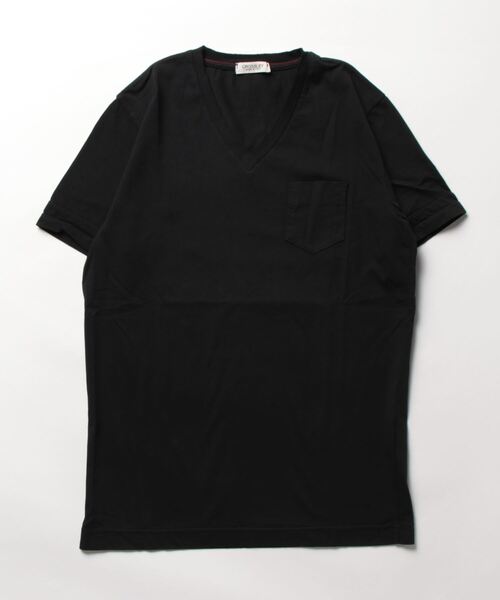 CROSSLEY(クロスリー)の「【CROSSLEY】 MADE IN ITALY Vネック Tシャツ(Tシャツ/カットソー・メンズ・ホワイト/ホワイト系その他/ネイビー/ピンク/ブラック系その他/ネイビー系1/ブラック・1/3/2)」の4枚目の写真