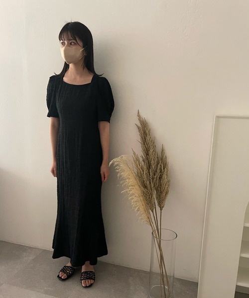 ADIRA(アディラ)の「ポコポコチェックマーメイドワンピ(ワンピース・レディース・ブルー/ブラック・MEDIUM)」の11枚目の写真