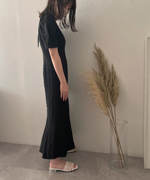 ADIRA(アディラ)の「ポコポコチェックマーメイドワンピ(ワンピース・レディース・ブルー/ブラック・MEDIUM)」の14枚目の写真