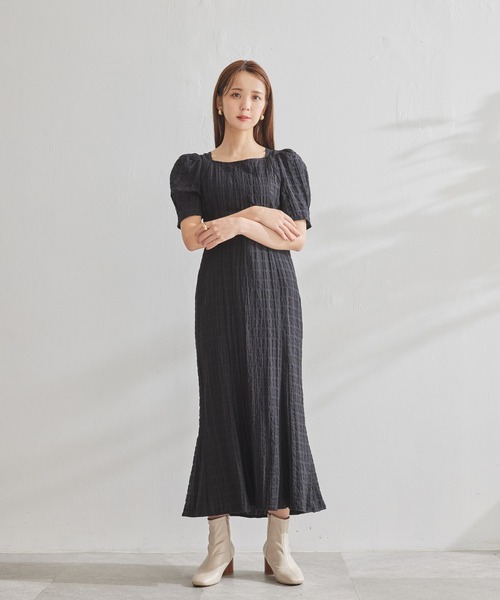 ADIRA(アディラ)の「ポコポコチェックマーメイドワンピ(ワンピース・レディース・ブルー/ブラック・MEDIUM)」の22枚目の写真