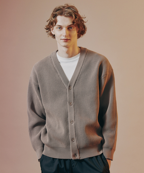 MYSELF ABAHOUSE（マイセルフアバハウス）の「【アンサンブル対応】[洗える]ポリニットカーディガン（カーディガン/ボレロ・メンズ・ベージュ/ダークグリーン/ブラウン/グレー・46/48）」の14枚目の写真