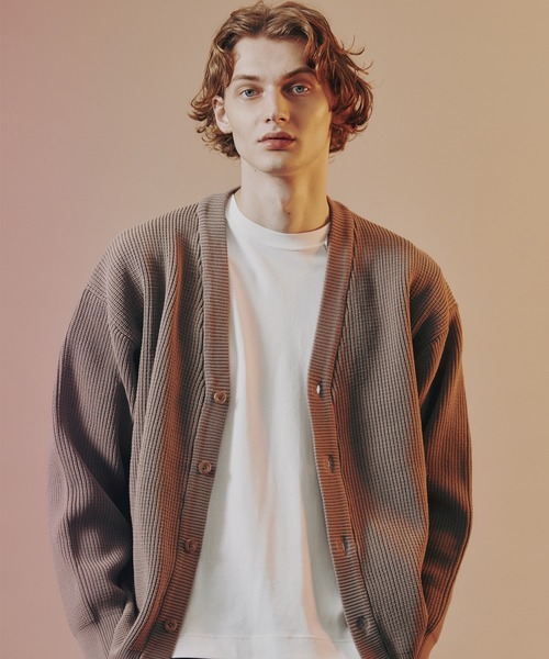 MYSELF ABAHOUSE（マイセルフアバハウス）の「【アンサンブル対応】[洗える]ポリニットカーディガン（カーディガン/ボレロ・メンズ・ベージュ/ダークグリーン/ブラウン/グレー・46/48）」の3枚目の写真