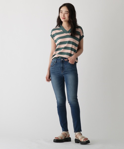 OPAQUE.CLIP（オペークドットクリップ）の「ストレッチスキニーパンツ（その他パンツ・レディース・チャコールグレー/ブラック/ダークブラウン/ライトベージュ/ブルー/ダークネイビー/ホワイト系/ダークグレー/ライトブルー・34/36/38/40/42）」の15枚目の写真