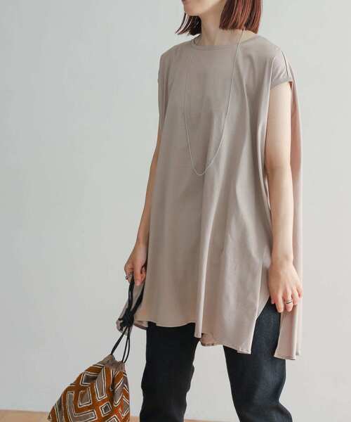 URBAN RESEARCH DOORS（アーバンリサーチドアーズ）の「フレアチュニックカットソー（Tシャツ/カットソー・レディース・チャコールグレー/ベージュ系その他・MEDIUM）」の12枚目の写真