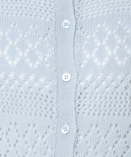ALAND（エーランド）の「3.3 Field Trip／SHEER KNIT カーディガン 2353236（カーディガン/ボレロ・レディース・ライトブルー/ブラック/アイボリー・FREE）」の10枚目の写真