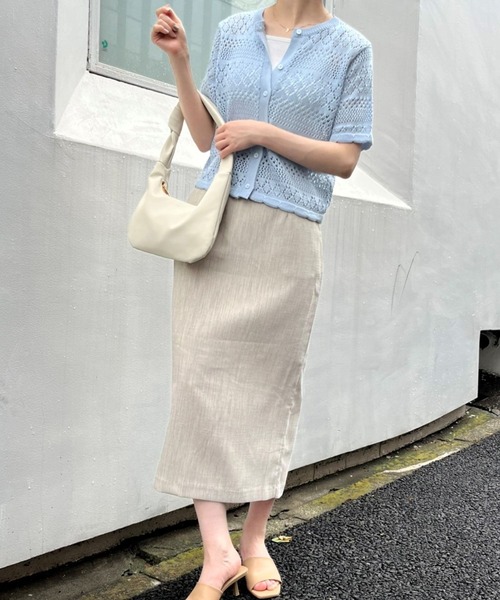 ALAND（エーランド）の「3.3 Field Trip／SHEER KNIT カーディガン 2353236（カーディガン/ボレロ・レディース・ライトブルー/ブラック/アイボリー・FREE）」の20枚目の写真