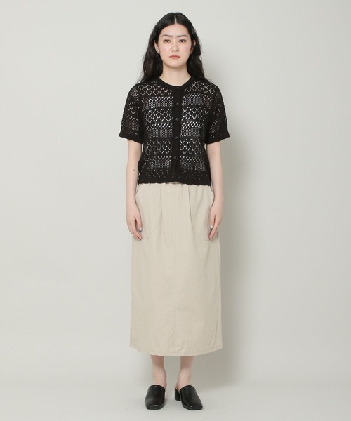 ALAND（エーランド）の「3.3 Field Trip／SHEER KNIT カーディガン 2353236（カーディガン/ボレロ・レディース・ライトブルー/ブラック/アイボリー・FREE）」の4枚目の写真