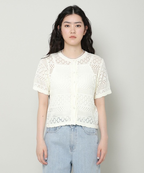 ALAND（エーランド）の「3.3 Field Trip／SHEER KNIT カーディガン 2353236（カーディガン/ボレロ・レディース・ライトブルー/ブラック/アイボリー・FREE）」の22枚目の写真
