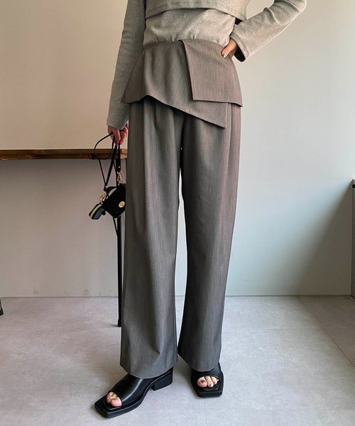 CAPRICIEUX LE'MAGE（カプリシューレマージュ）の「折り返しパンツ（その他パンツ・レディース・ブラック/グレー/ホワイト系その他・38/36）」の3枚目の写真