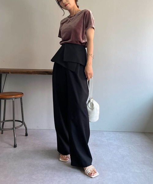 CAPRICIEUX LE'MAGE（カプリシューレマージュ）の「折り返しパンツ（その他パンツ・レディース・ブラック/グレー/ホワイト系その他・38/36）」の22枚目の写真