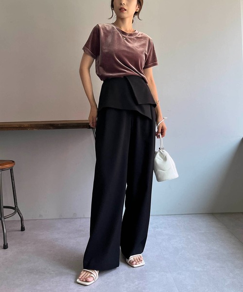 CAPRICIEUX LE'MAGE（カプリシューレマージュ）の「折り返しパンツ（その他パンツ・レディース・ブラック/グレー/ホワイト系その他・38/36）」の18枚目の写真