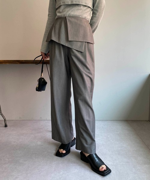 CAPRICIEUX LE'MAGE（カプリシューレマージュ）の「折り返しパンツ（その他パンツ・レディース・ブラック/グレー/ホワイト系その他・38/36）」の9枚目の写真