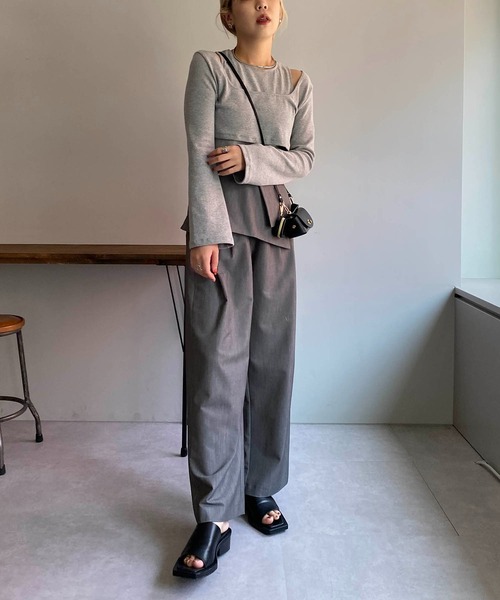 CAPRICIEUX LE'MAGE（カプリシューレマージュ）の「折り返しパンツ（その他パンツ・レディース・ブラック/グレー/ホワイト系その他・38/36）」の19枚目の写真