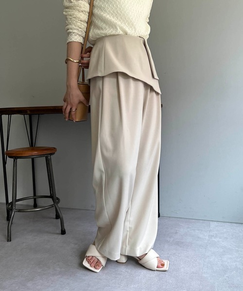 CAPRICIEUX LE'MAGE（カプリシューレマージュ）の「折り返しパンツ（その他パンツ・レディース・ブラック/グレー/ホワイト系その他・38/36）」の15枚目の写真