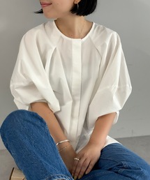 BEARDSLEY | 前後で着られて立体的なボリューム袖がポイント 袖バルーンブラウス(シャツ/ブラウス)