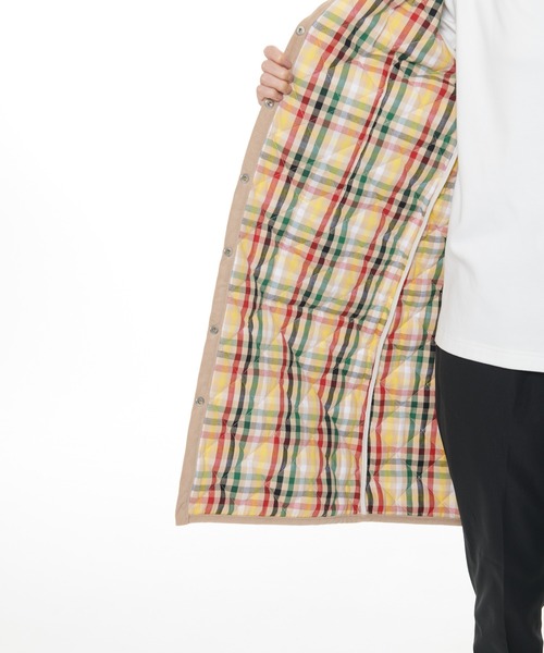 Arnold Palmer（アーノルドパーマー）の「キルティング ロングコート（ノーカラーコート・レディース・アイボリー/ネイビー・M/L）」の21枚目の写真