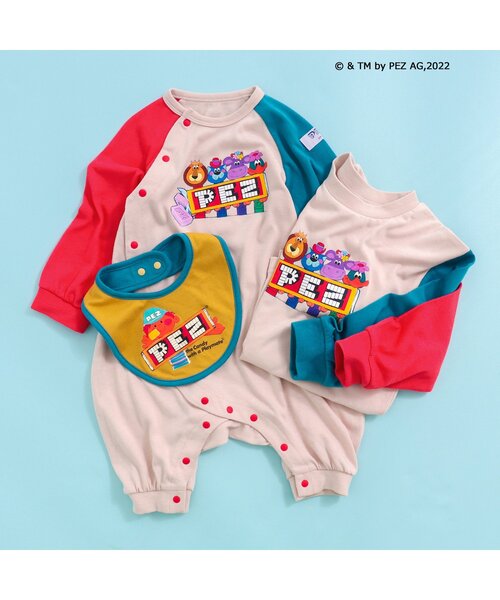 BREEZE(ブリーズ)の「WEB限定 PEZコラボモチーフスタイ2Pセット(スタイ/よだれかけ・キッズ・レインボー・80)」の4枚目の写真
