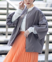 INDIVI | 【秋アウター人気1位!/こなれ羽織り】バルーンスリーブブルゾン(ブルゾン)