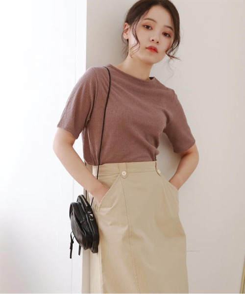 Isn't She?(イズントシー)の「ボタンポイントスカート(スカート・レディース・ベージュ/グリーン・S/M)」の4枚目の写真