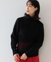 Ray BEAMS | Ray BEAMS / ブークレ キリカエ タートルネック ニット(ニット/セーター)