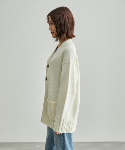 ROPE' PICNIC(ロペピクニック)の「【WEB限定カラー:レッド】バンドンニットミドル丈カーディガン(カーディガン/ボレロ・レディース・ブラック/レッド/ブルー/オレンジ系その他/キナリ・38)」の21枚目の写真