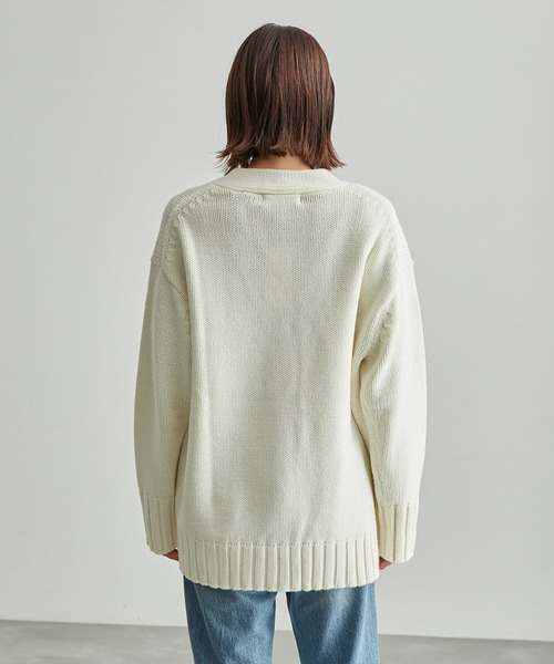 ROPE' PICNIC(ロペピクニック)の「【WEB限定カラー:レッド】バンドンニットミドル丈カーディガン(カーディガン/ボレロ・レディース・ブラック/レッド/ブルー/オレンジ系その他/キナリ・38)」の15枚目の写真