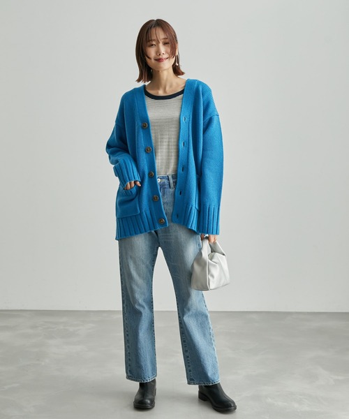 ROPE' PICNIC(ロペピクニック)の「【WEB限定カラー:レッド】バンドンニットミドル丈カーディガン(カーディガン/ボレロ・レディース・ブラック/レッド/ブルー/オレンジ系その他/キナリ・38)」の17枚目の写真