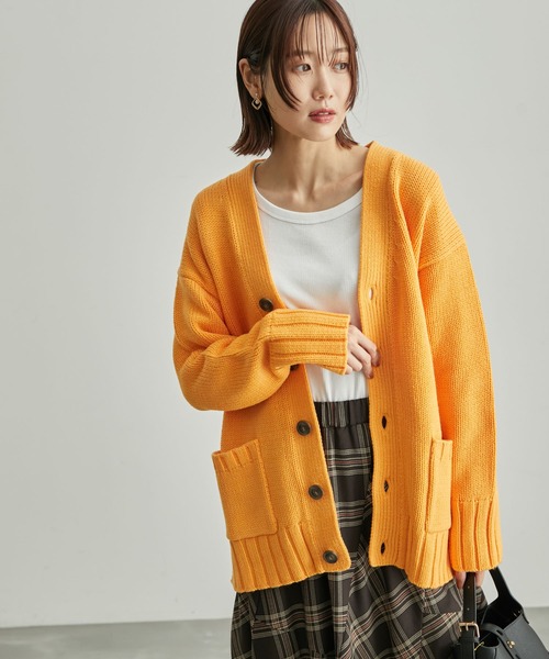 ROPE' PICNIC(ロペピクニック)の「【WEB限定カラー:レッド】バンドンニットミドル丈カーディガン(カーディガン/ボレロ・レディース・ブラック/レッド/ブルー/オレンジ系その他/キナリ・38)」の20枚目の写真