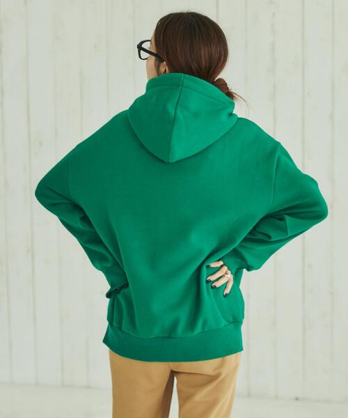 coen（コーエン）の「FreeSpeech(フリースピーチ)裏起毛フーディー（パーカー・レディース・ダークグリーン/オフホワイト・L/M）」の10枚目の写真