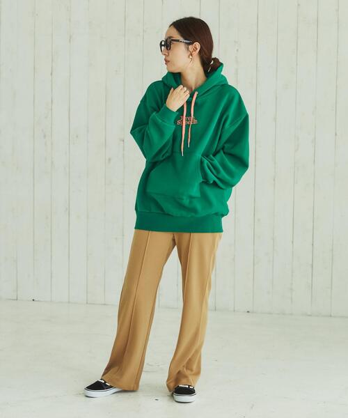 coen（コーエン）の「FreeSpeech(フリースピーチ)裏起毛フーディー（パーカー・レディース・ダークグリーン/オフホワイト・L/M）」の13枚目の写真