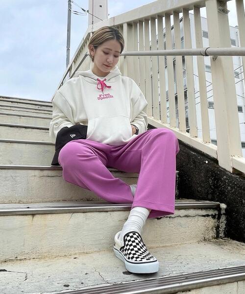 coen（コーエン）の「FreeSpeech(フリースピーチ)裏起毛フーディー（パーカー・レディース・ダークグリーン/オフホワイト・L/M）」の16枚目の写真