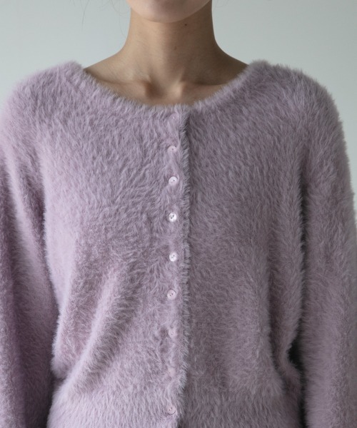 M.deux（エムドゥ）の「クルーネックシャギーカーデ（カーディガン/ボレロ・レディース・ライトグレー/ブラック/ラベンダー/オフホワイト/ベージュ・MEDIUM）」の15枚目の写真