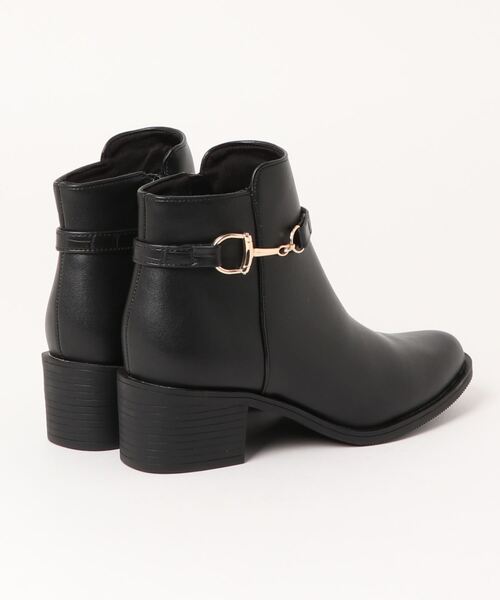Lena（レナ）の「【Lena】 2wayショートブーツ（ブーツ・レディース・ブラック×ブラック/グレー/ブラック・S/M/L/LL）」の4枚目の写真