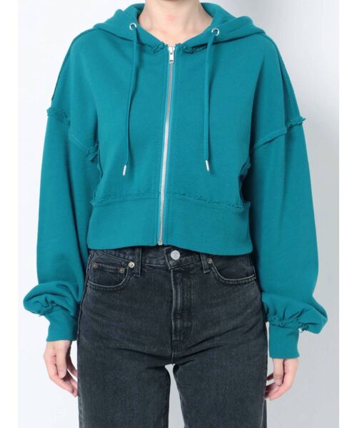 jouetie(ジュエティ)の「ショートフーディ(パーカー・レディース・ブラック/ブルー/グリーン/レッド・MEDIUM)」の13枚目の写真