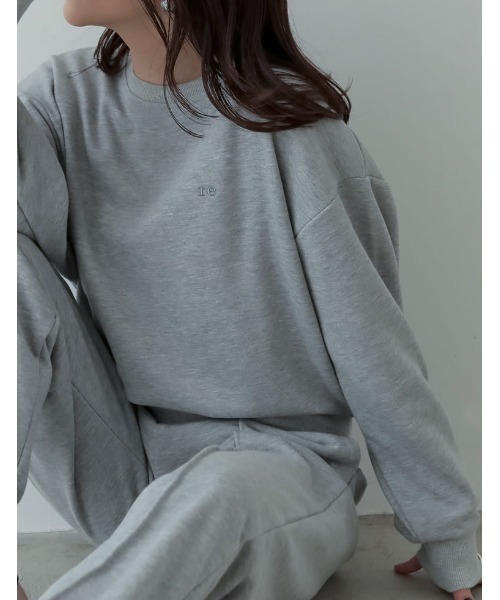 Re:EDIT（リエディ）の「裏毛ワンポイント刺繍スウェットプルオーバー（スウェット・レディース・ホワイト系その他/ピンク/ブラック/ベージュ/モカ/グレー/グリーン・MEDIUM/LARGE）」の19枚目の写真
