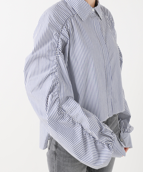 Spick &amp; Span - 50%off Spick and Span スリーブギャザーシャツ 新品 Spick & Span｜コットンシルクギャザーシャツ | Rakuten Fashion