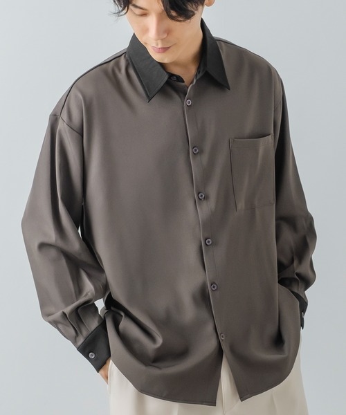 improves（インプローブス）の「【improves】とろみ素材 レギュラーカラー シャツ（シャツ/ブラウス・メンズ・ブラック系その他/ホワイト系その他/ホワイト/チャコール/ブラック/グレイッシュベージュ・MEDIUM/LARGE）」の5枚目の写真