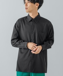 【improves】とろみ素材 レギュラーカラー シャツ