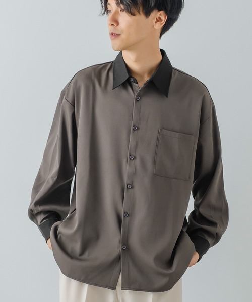 improves（インプローブス）の「【improves】とろみ素材 レギュラーカラー シャツ（シャツ/ブラウス・メンズ・ブラック系その他/ホワイト系その他/ホワイト/チャコール/ブラック/グレイッシュベージュ・MEDIUM/LARGE）」の17枚目の写真