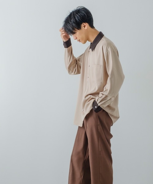 improves（インプローブス）の「【improves】とろみ素材 レギュラーカラー シャツ（シャツ/ブラウス・メンズ・ブラック系その他/ホワイト系その他/ホワイト/チャコール/ブラック/グレイッシュベージュ・MEDIUM/LARGE）」の12枚目の写真