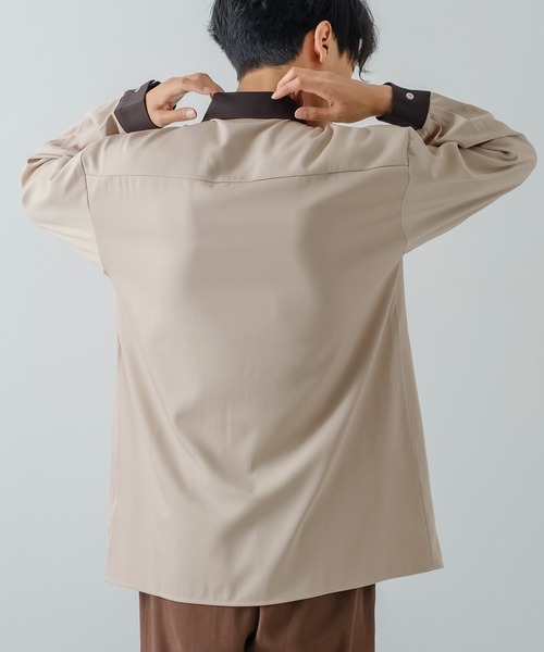 improves（インプローブス）の「【improves】とろみ素材 レギュラーカラー シャツ（シャツ/ブラウス・メンズ・ブラック系その他/ホワイト系その他/ホワイト/チャコール/ブラック/グレイッシュベージュ・MEDIUM/LARGE）」の11枚目の写真