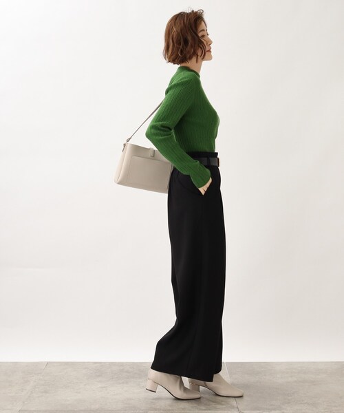 grove（グローブ）の「◆ベルト付き ハイウエストワイドパンツ（その他パンツ・レディース・ダークブラウン/アイボリー/ブラック・02/03/04/01/05）」の6枚目の写真