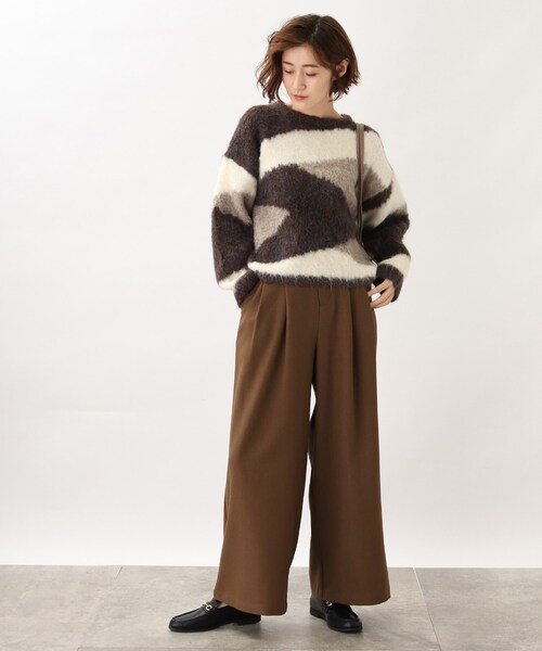 grove（グローブ）の「◆ベルト付き ハイウエストワイドパンツ（その他パンツ・レディース・ダークブラウン/アイボリー/ブラック・02/03/04/01/05）」の11枚目の写真