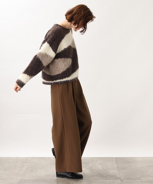 grove（グローブ）の「◆ベルト付き ハイウエストワイドパンツ（その他パンツ・レディース・ダークブラウン/アイボリー/ブラック・02/03/04/01/05）」の12枚目の写真